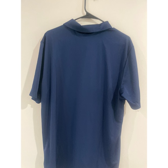 NWT Men’s Large Golf Polo Adidas Navy Blue White EVACPO sleeve Logo - Picture 4 of 4